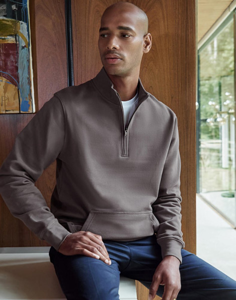 1/4 Zip Pique Sweatshirt